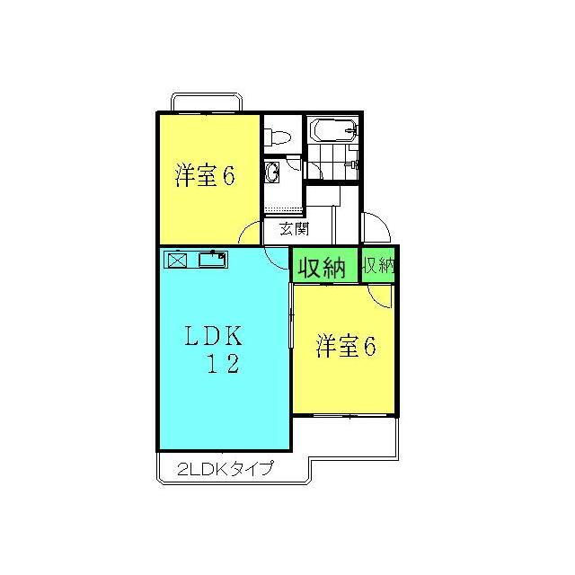 ＪＲ東海道本線 西焼津駅 徒歩25分 3階建 築32年(2LDK/1階)の間取り写真