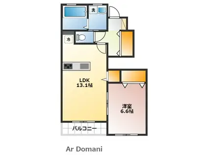 フレシールメゾン(1LDK/1階)の間取り写真