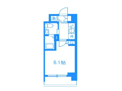 ハーモニーレジデンス新横浜(1K/8階)の間取り写真