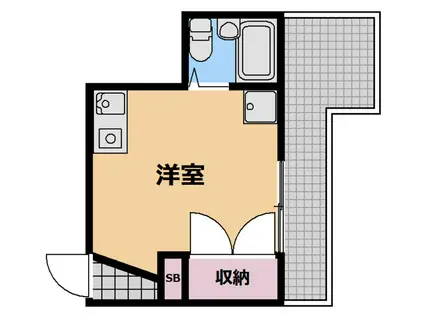 レジデンス安浦(ワンルーム/3階)の間取り写真