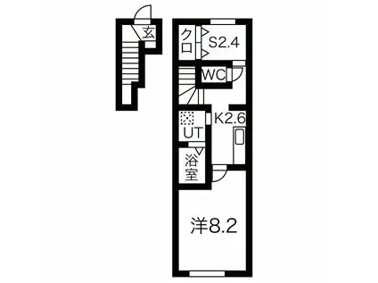 EL ALIVIO E (1SK/2階)の間取り写真