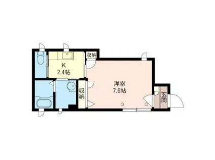 ブランシナール目黒(1K/1階)の間取り写真