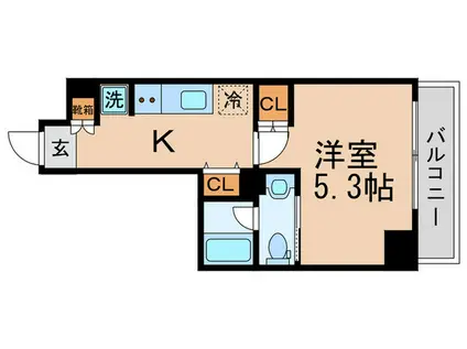 HY´S新小岩(1K/7階)の間取り写真