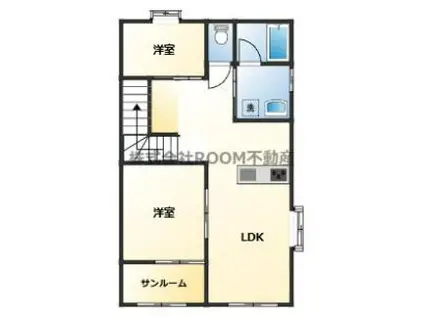 ネストプレイス高木(2LDK/2階)の間取り写真