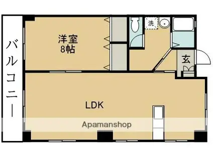 くるみはうす(1LDK/2階)の間取り写真