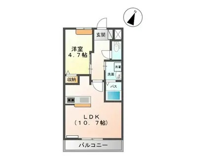 ラルーチェ(1LDK/1階)の間取り写真