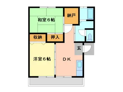 KAMIKENAP(2SDK/1階)の間取り写真