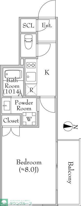MEJIRORESIDENCE(1K/4階)の間取り写真