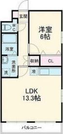 プランドール(1LDK/1階)の間取り写真