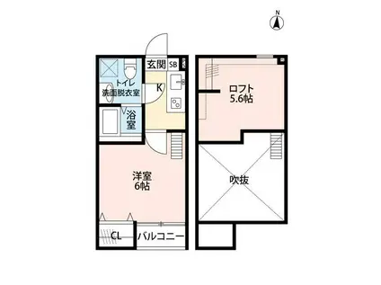 VILLOPOTO(1K/2階)の間取り写真