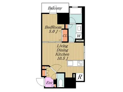 レジディア荻窪III(1LDK/4階)の間取り写真