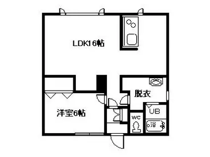 シャトラン(1LDK/2階)の間取り写真