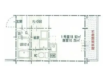 ディアホームズ(ワンルーム/3階)の間取り写真