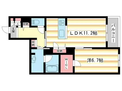 シャーメゾン フェリーチェ(1LDK/3階)の間取り写真