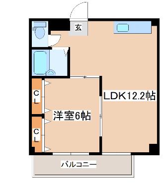 セオ・コート潤和(1LDK/3階)の間取り写真