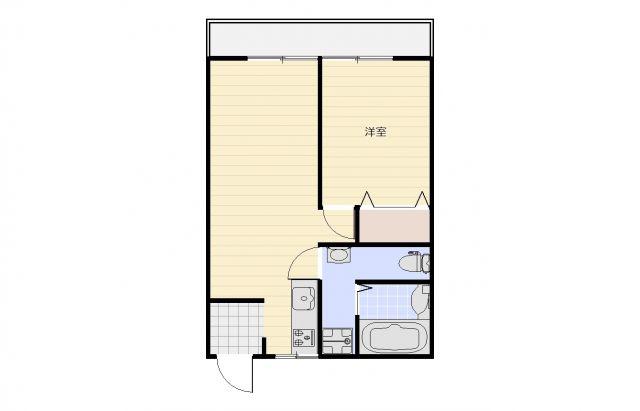河村マンション(1LDK/1階)の間取り写真
