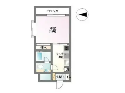 RSシャンデル(1K/3階)の間取り写真