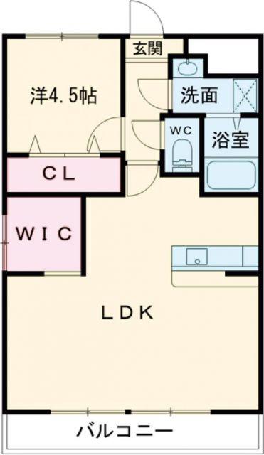 エルウェーブ(1LDK/3階)の間取り写真