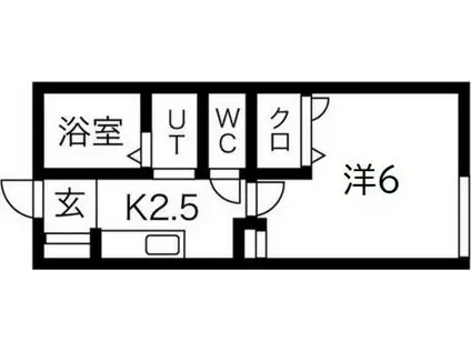 アーバンレイクIII(1K/2階)の間取り写真