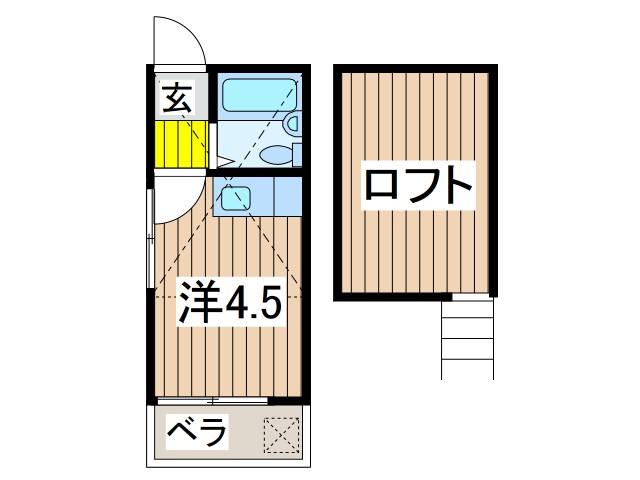 アレックス椿(ワンルーム/2階)の間取り写真