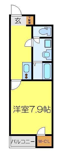 レオネクストKONO(1K/1階)の間取り写真