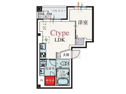 BCASA東伏見(1LDK/4階)の間取り写真