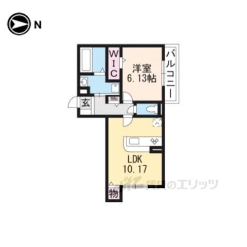 FLORIAⅡ(1LDK/3階)の間取り写真