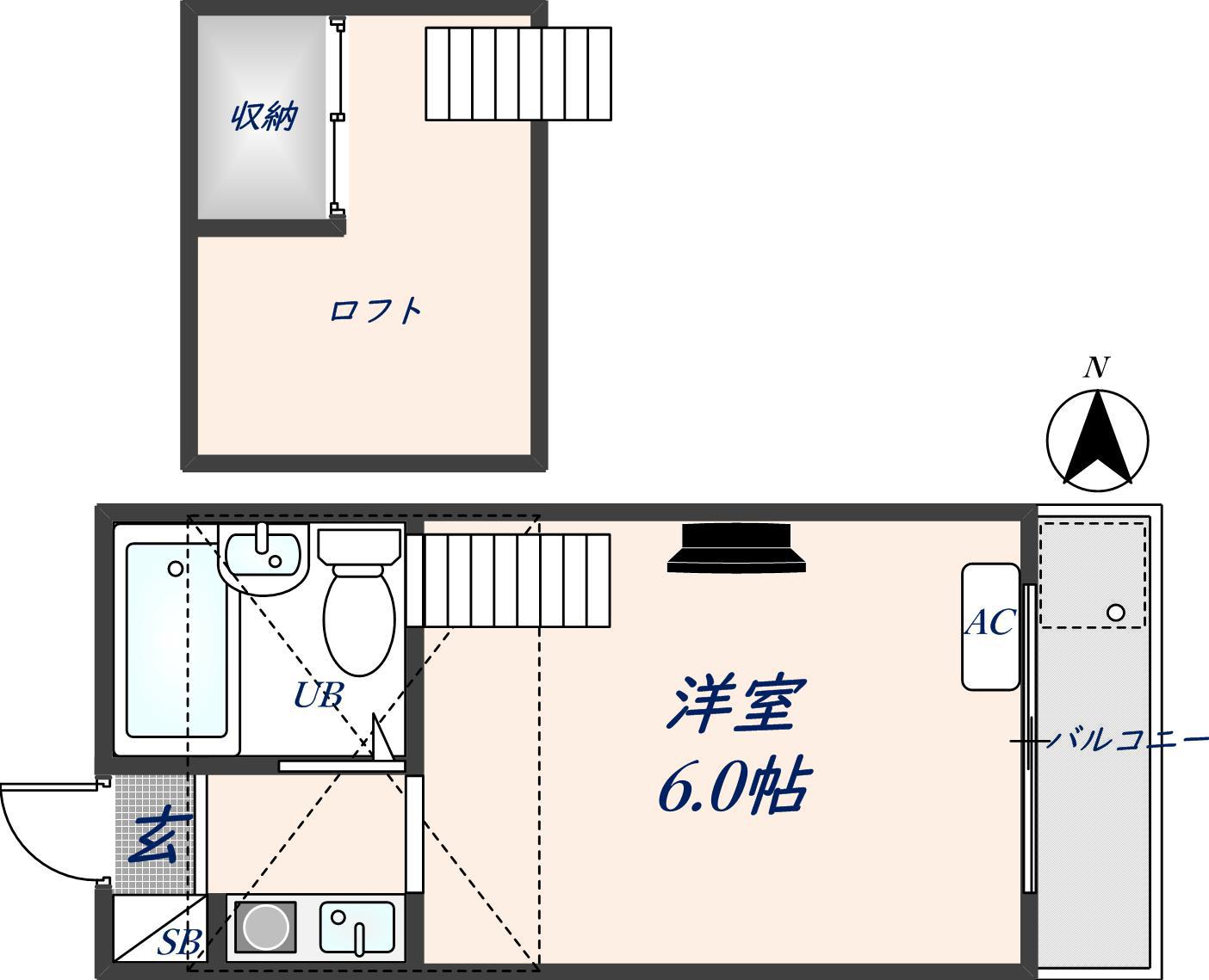 ケープロフト(ワンルーム/4階)の間取り写真