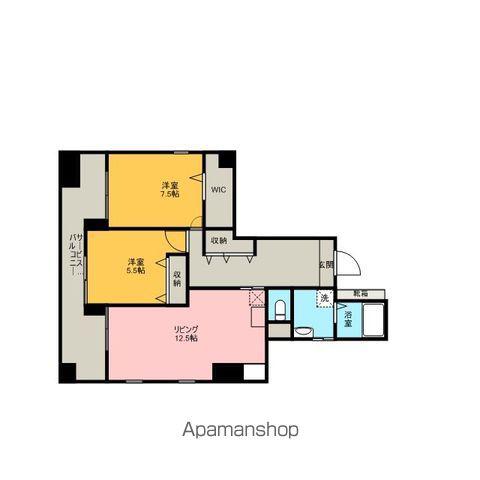 シャンテメゾン田仲(3LDK/8階)の間取り写真