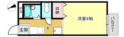 サンモールヨコタ(ワンルーム/1階)の間取り写真