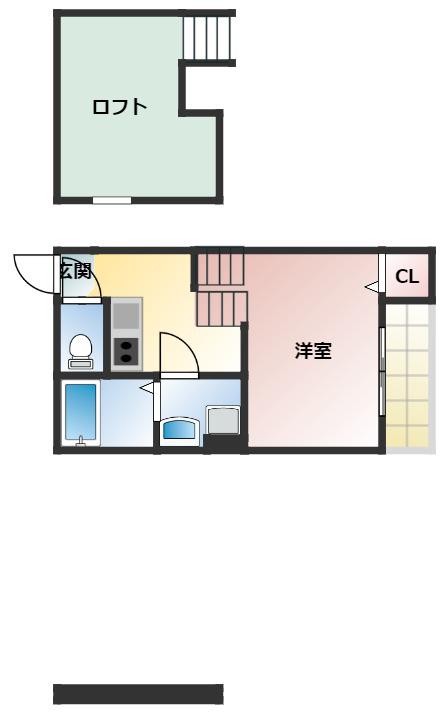 STAGE笹島(1SK/1階)の間取り写真