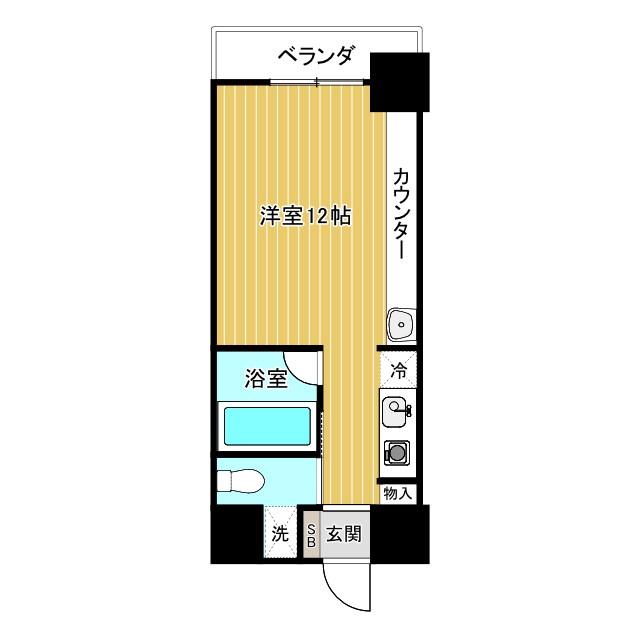 5FLOOR(ワンルーム/2階)の間取り写真