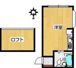 エクレール21(ワンルーム/1階)の間取り写真