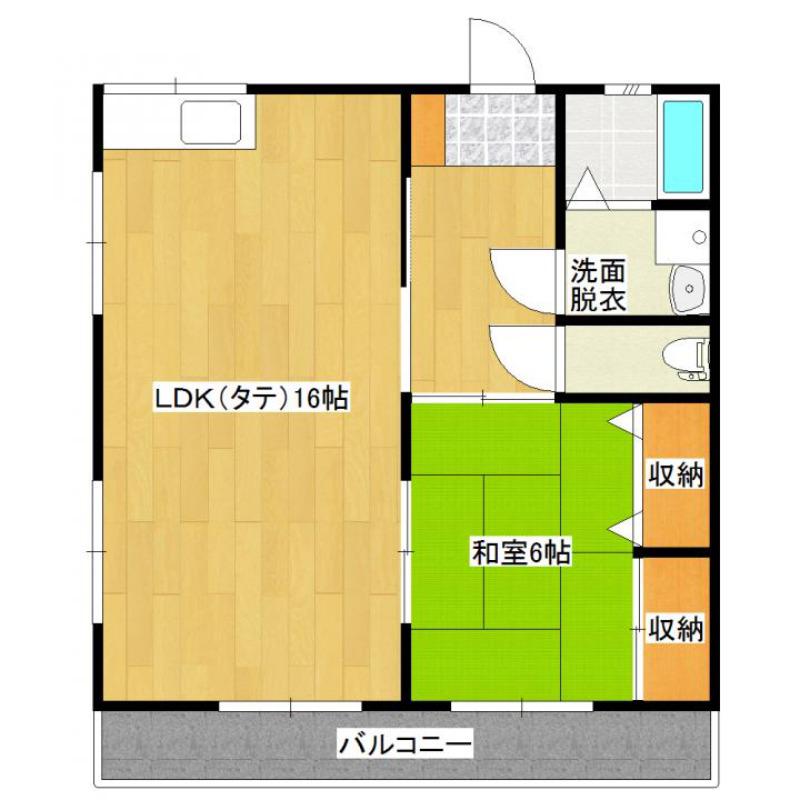 ピュアハイツ(1LDK/2階)の間取り写真