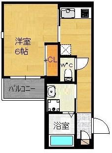 GRANDTIC PLAISIR(1K/2階)の間取り写真