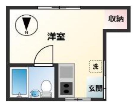 クレストほなみ(ワンルーム/2階)の間取り写真