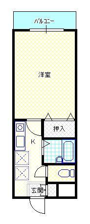 アーバンスカイ(1K/1階)の間取り写真