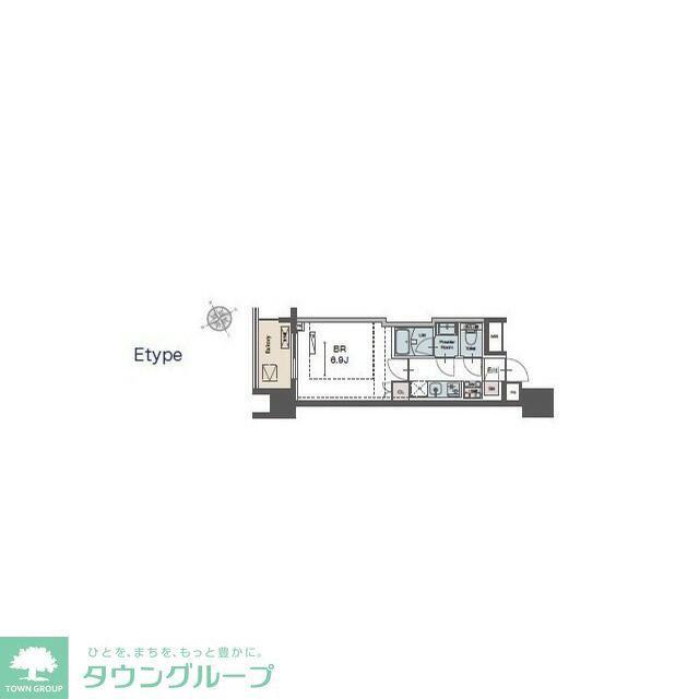 ラグゼナ磯子(1K/6階)の間取り写真