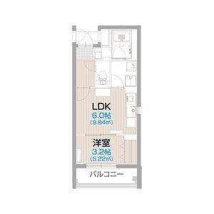 BRAVE亀島本陣(1LDK/5階)の間取り写真