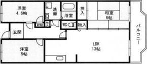 ヨコマーク加茂(3LDK/2階)の間取り写真
