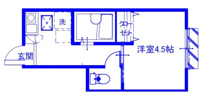 メルディア与野本町(1K/2階)の間取り写真