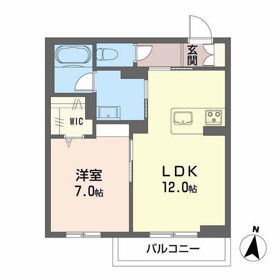 ノルディア野田(1LDK/2階)の間取り写真