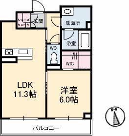 MASSIMO FELICE(1LDK/3階)の間取り写真