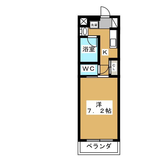 アメニティコウヤマ第15ガーデン(1K/1階)の間取り写真