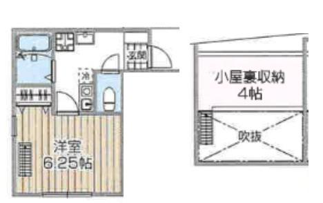 LEPO大岡山(1K/2階)の間取り写真
