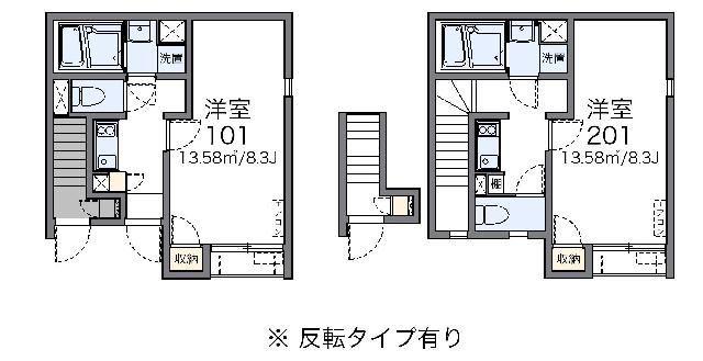 レオネクストパークハイム北砂(1K/1階)の間取り写真