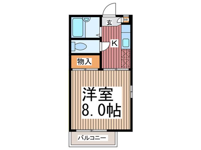 グリーンヴィラシマネ(1K/1階)の間取り写真