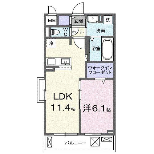 ラミリス(1LDK/3階)の間取り写真