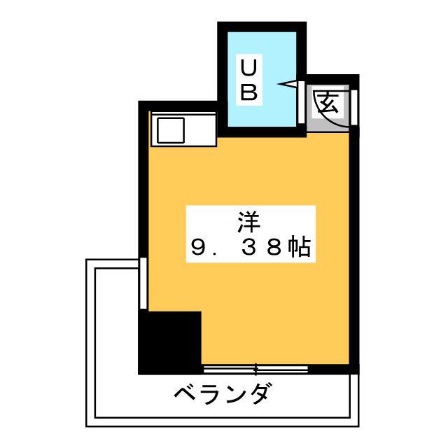 マック所沢コート(ワンルーム/8階)の間取り写真