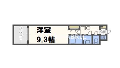 アーバンフラッツ心斎橋 (1K/3階)の間取り写真